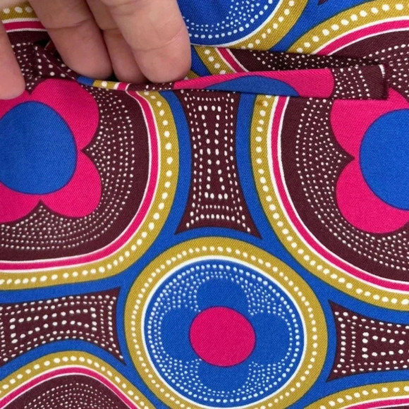 Anthropologie Womens The Essential Slim Printed Trousers Multicolor Size 6 - Picture 10 of 15